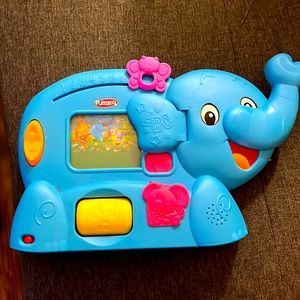 Plyskool elephant alphabet toy in blue